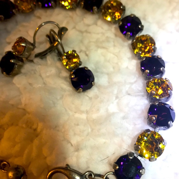 Sabika  Inspired 3 piece Swarovski set in great condition!! ECU COLORS - Picture 2 of 5